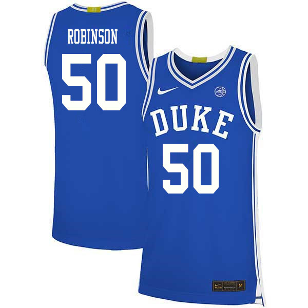 2020 Men #50 Justin Robinson Duke Blue Devils College Basketball Jerseys Sale-Blue - Click Image to Close